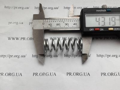 Пружина стиснення 2 х 15,4 х 43 (Артикул: S4722)