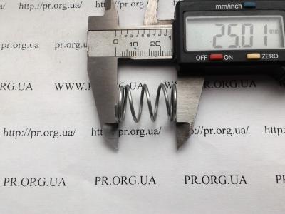 Пружина стиснення 1,3 х 15,8 х 25 (Артикул: S4838)