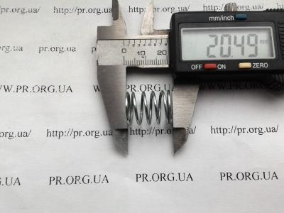 Пружина сжатия 1,2 х 15 х 20,5 (Артикул: S4851)