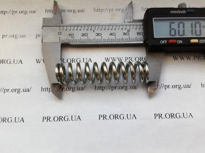 Пружина стиснення 2,5 х 15 х 60 (Артикул: S4924)