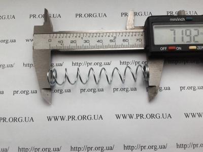 Пружина сжатия 1 х 12,3 х 72 (Артикул: S5073)