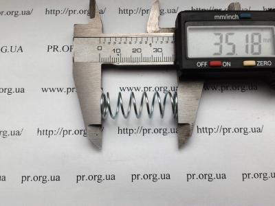 Пружина стиснення 1 х 12,3 х 35 (Артикул: S5084)