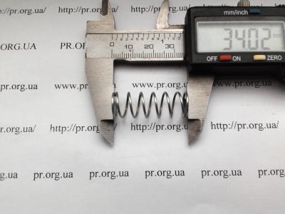 Пружина стиснення 1 х 12 х 34 (Артикул: S5086)