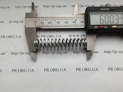 Пружина сжатия 2 х 12 х 60 (Артикул: S5168)