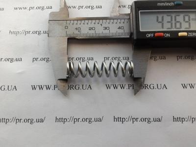 Пружина стиснення 1,5 х 11 х 43,5 (Артикул: S5242)