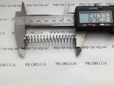 Пружина стиснення 1 х 10 х 64 (Артикул: S5302)