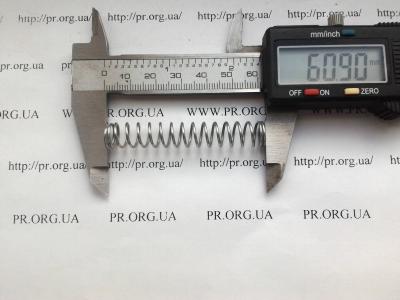 Пружина сжатия 1 х 10 х 61 (Артикул: S5303)