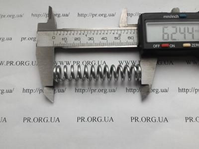 Пружина сжатия 2 х 12 х 62,5 (Артикул: S5427)