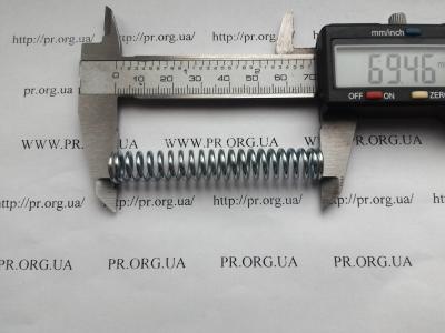 Пружина стиснення 1,6 х 10,8 х 69,5 (Артикул: S5450)