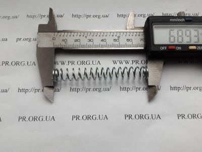 Пружина стиснення 1 х 9,5 х 69 (Артикул: S5539)