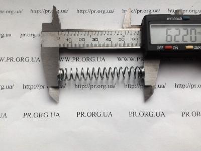 Пружина стиснення 1 х 9,6 х 62 (Артикул: S5545)