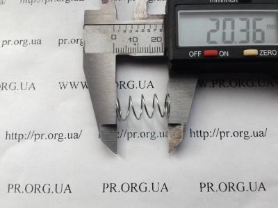 Пружина сжатия 0,6 х 10 х 20,5 (Артикул: S5586)