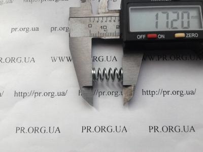 Пружина сжатия 1 х 8,5 х 17 (Артикул: S5598)