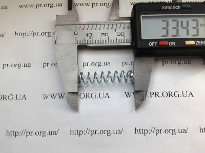 Пружина сжатия 0,8 х 7,5 х 33,3 (Артикул: S5628)