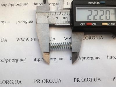 Пружина стиснення 0,8 х 7 х 22 (Артикул: S5676)