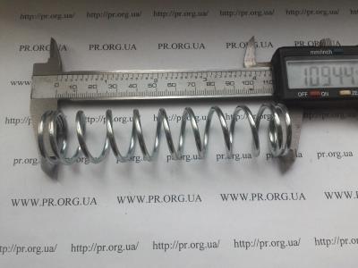 Пружина сжатия 2,5 х 25 х 109,5 (Артикул: S6282)