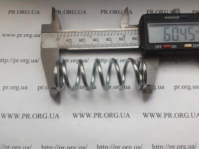 Пружина сжатия 2,5 х 21,6 х 60,5 (Артикул: S6295)