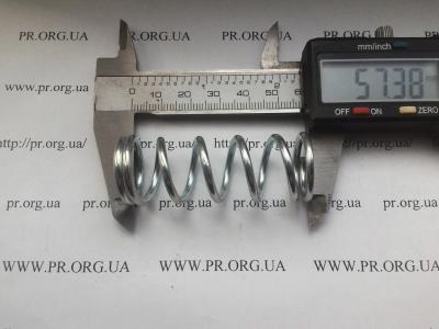 Пружина стиснення 2,5 х 21,5 х 57,5 (Артикул: S6298)