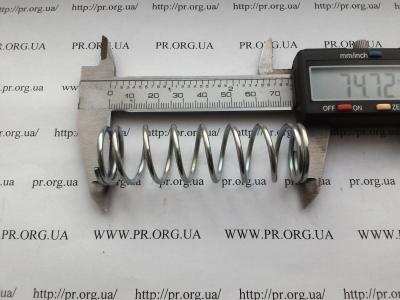 Пружина сжатия 2 х 22,2 х 74,8 (Артикул: S6387)