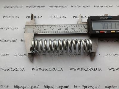 Пружина стиснення 3 х 18,5 х 78 (Артикул: S6491)