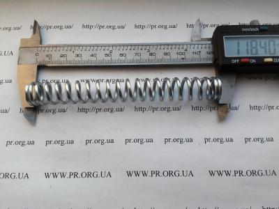 Пружина стиснення 2,2 х 15 х 118,5 (Артикул: S6531)