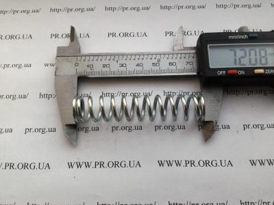 Пружина стиснення 2 х 15 х 72 (Артикул: S6555)