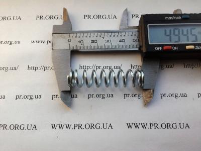 Пружина стиснення 1,6 х 12 х 49,5 (Артикул: S6613)