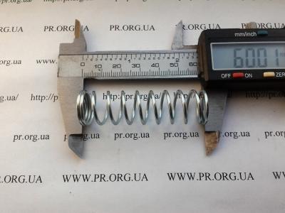 Пружина стиснення 1,5 х 16,8 х 60 (Артикул: S6619)