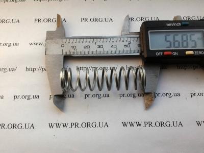 Пружина стиснення 1,5 х 16,6 х 56,8 (Артикул: S6620)