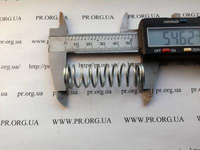 Пружина стиснення 1,5 х 16,6 х 54,5 (Артикул: S6621)