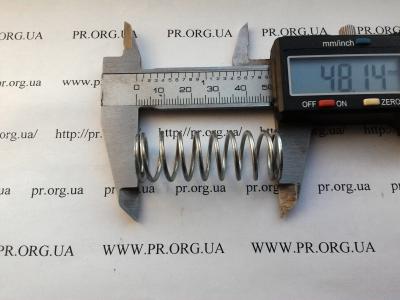 Пружина стиснення 1,5 х 16,8 х 48 (Артикул: S6625)