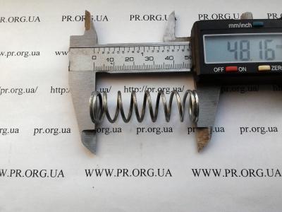 Пружина стиснення 1,5 х 15,2 х 48 (Артикул: S6639)