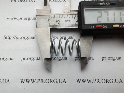 Пружина стиснення 1,5 х 15 х 27 (Артикул: S6651)