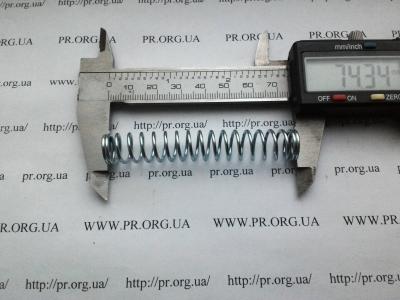 Пружина стиснення 1,3 х 12,4 х 74,5 (Артикул: S6701)