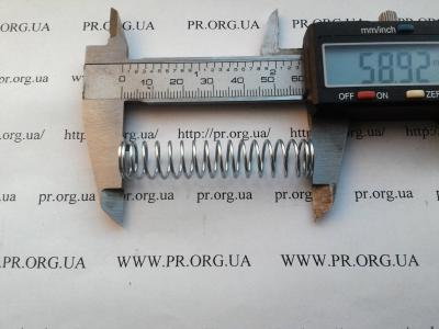 Пружина стиснення 1 х 12 х 59 (Артикул: S6740)