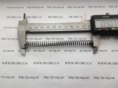 Пружина стиснення 1 х 8,8 х 109 (Артикул: S6818)