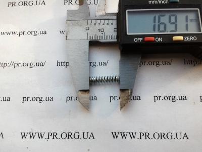 Пружина стиснення 0,6 х 4 х 16,8 (Артикул: S6996)