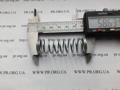 Пружина стиснення 1,6 х 17,5 х 58,5 (Артикул: S7272)