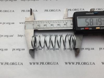 Пружина стиснення 1,6 х 18 х 58 (Артикул: S7279)