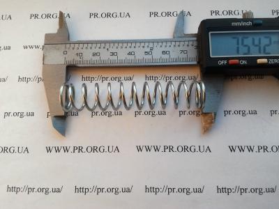 Пружина сжатия 1,5 х 15,5 х 75,5 (Артикул: S7301)