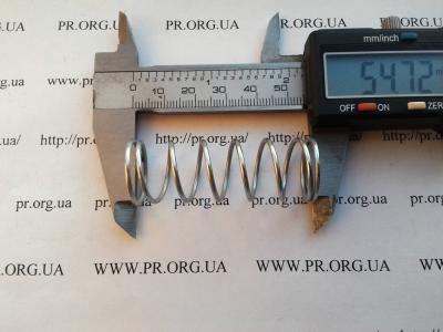 Пружина стиснення 1,5 х 19 х 54,5 (Артикул: S7303)