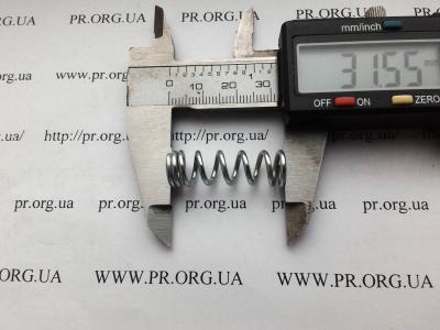 Пружина стиснення 1,5 х 10 х 31,5 (Артикул: S7317)