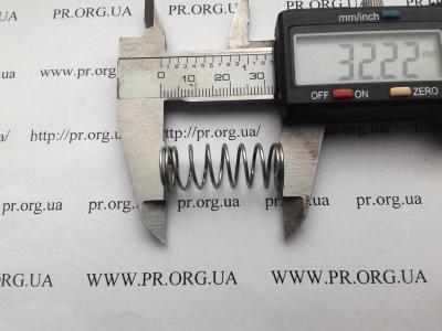 Пружина стиснення 1 х 12,5 х 32 (Артикул: S7383)
