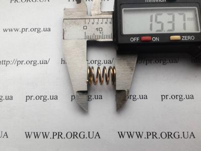 Пружина стиснення 1 х 10,2 х 15,5 (Артикул: S7398)
