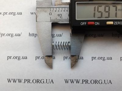 Пружина сжатия 0,6 х 7,6 х 16 (Артикул: S7555)