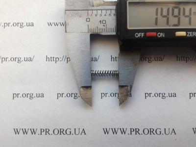 Пружина стиснення 0,6 х 3,9 х 15 (Артикул: S7598)