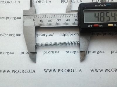 Пружина стиснення 0,5 х 4,2 х 48,5 (Артикул: S7609)