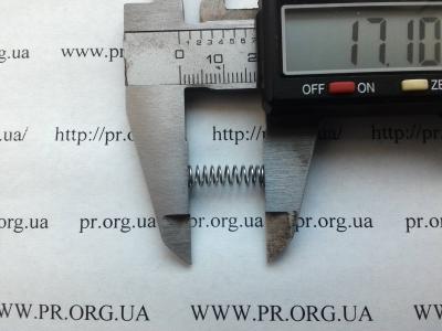 Пружина стиснення 0,5 х 5 х 17 (Артикул: S7650)