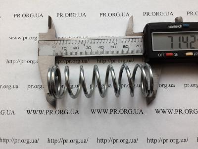 Пружина стиснення 2,5 х 24,5 х 71,5 (Артикул: S7835)