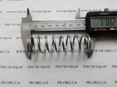 Пружина стиснення 2,2 х 23,8 х 77,8 (Артикул: S7841)